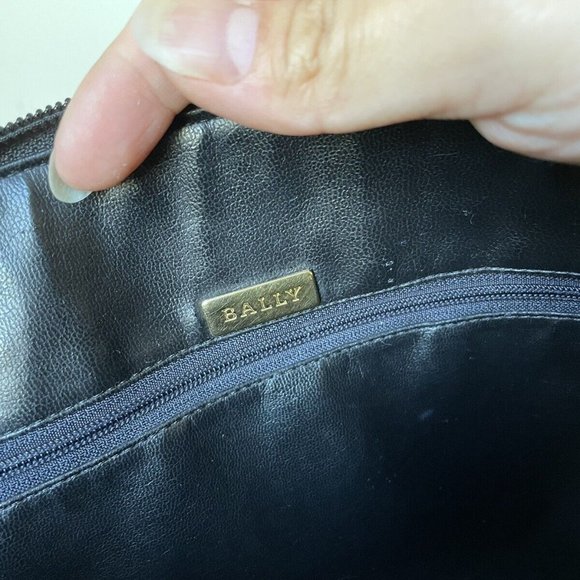 Bally Quilted Lambskin Soft Leather Chain Bag Dark Brown Vintage Handbag - Picture 5 of 5